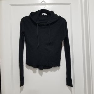 Black Waffle Hoodie T